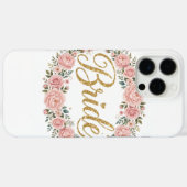 Bride Floral Watercolor iPhone Case (Achterkant (horizontaal))