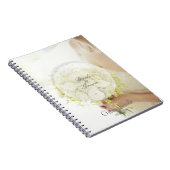 Bride flower bouquet bewerkbaar huwelijksgastenboe notitieboek (Rechterzijde)