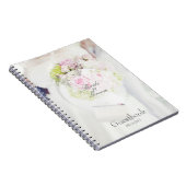 Bride Flower Bouquet, editable trouwgastenboek Notitieboek (Rechterzijde)