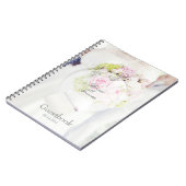 Bride Flower Bouquet, editable trouwgastenboek Notitieboek (Linkerzijde)