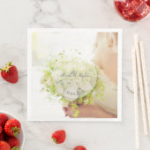 Bride flower bouquet voor bewerkbare bruiloft servet (Insitu)