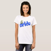 Bride Flower Bouquet Wedding Party T-shirt (Voorkant volledig)