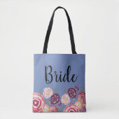 Bride Flower Pattern roze Canvas tas (Voorkant)