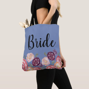 Bride Flower Pattern roze Canvas tas