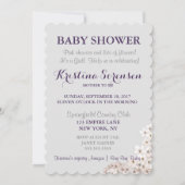 BRIDE Flowers & Lattice Grey & Roze Shower Party Kaart (Achterkant)