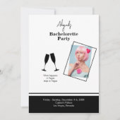 Bride foto B/W-doelbietachelorette in Kaart (Voorkant)