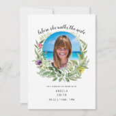 Bride Foto voor ze Vrijgezellenfeest Invitat loopt Kaart (Voorkant)