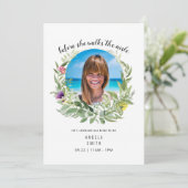 Bride Foto voor ze Vrijgezellenfeest Invitat loopt Kaart (Staand voorkant)