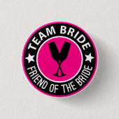 "Bride Friend"-Button Ronde Button 3,2 Cm (Voorkant)