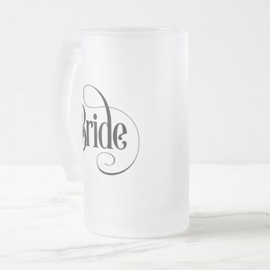 Bride Frosted Glass Beer Mok (Voorkant links)