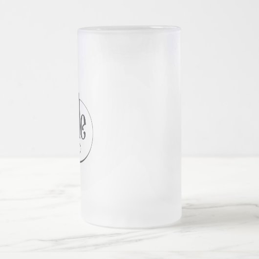 Bride Frosted Glass Beer Mok (Center)