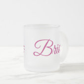 Bride Frosted Glass Mug Matglas Koffiemok (Voorkant rechts)
