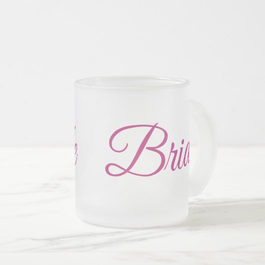 Bride Frosted Glass Mug Matglas Koffiemok (Voorkant rechts)
