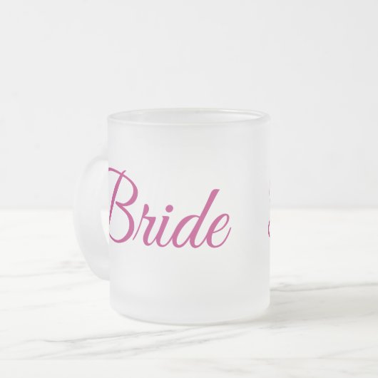 Bride Frosted Glass Mug Matglas Koffiemok (Voorkant links)
