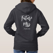Bride Future Mrs Wedding Black Hoodie (Achterkant)
