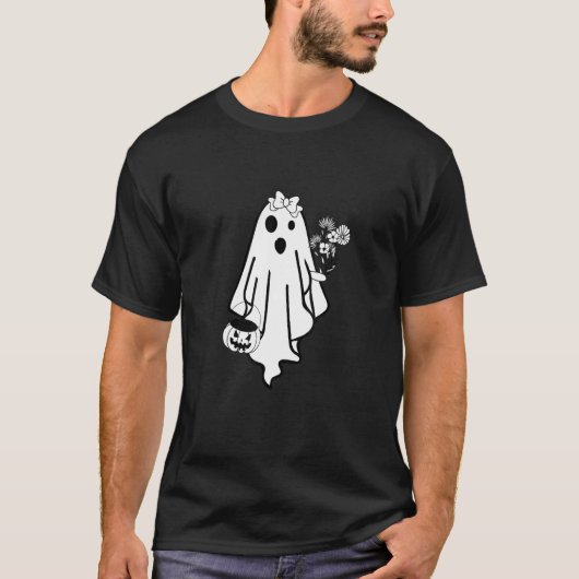 Bride Ghost  Halloween Costume Scary Pumpkin Lamp T-shirt (Voorkant)