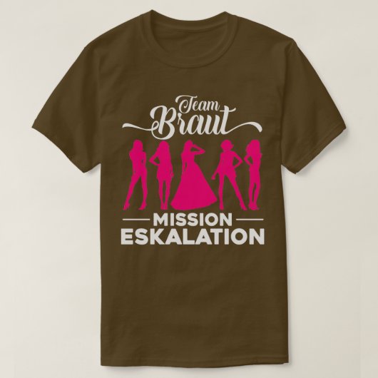 Bride Gift 5 van het Team van Hen T-shirt (Design voorkant)