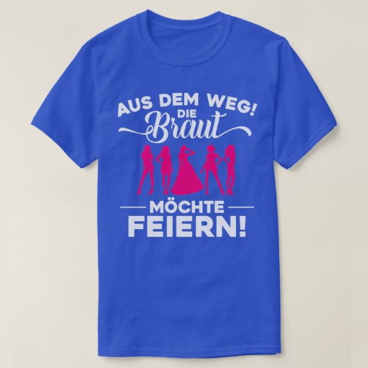 Bride Gift 6 van het Team van Hen T-shirt (Design voorkant)