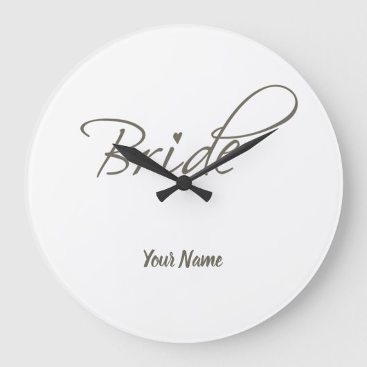 Bride gift Bachelorette Verloving Stag Grote Klok (Voorkant)