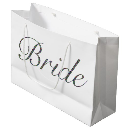 Bride Gift Bag Groot Cadeauzakje (Voorkant Gekanteld)