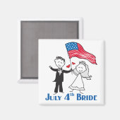 Bride Gifts van 4 juli Magneet (Voorkant / Achterkant)