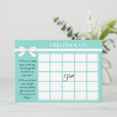 BRIDE Glam & Bling Shower Party Bingo Game Kaart (Staand voorkant)