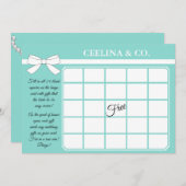 BRIDE Glam & Bling Shower Party Bingo Game Kaart (Voorkant / Achterkant)