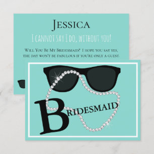 BRIDE Glam Celebrate Tiara Party be My Bridesmaid Kaart
