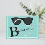 Bride Glam viert Tiara Party Be My Bridesmaid Kaart (Staand voorkant)