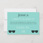 Bride Glam viert Tiara Party Be My Bridesmaid Kaart (Achterkant)