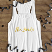 Bride Gold en White Bachelorette Party Tanktop