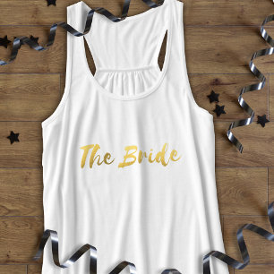 Bride Gold en White Bachelorette Party Tanktop