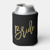Bride Gold Glitter-script Blikjeskoeler (Blikje Voorkant)
