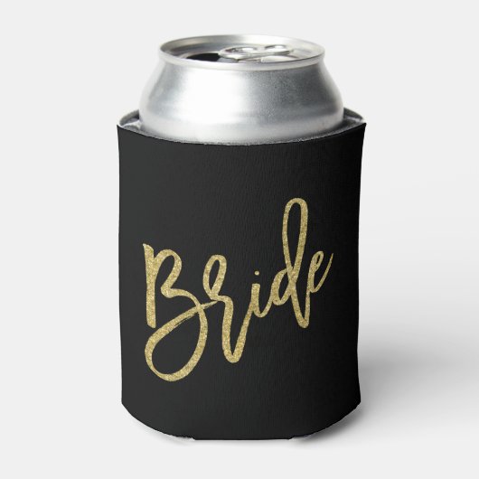 Bride Gold Glitter-script Blikjeskoeler (Blikje Voorkant)
