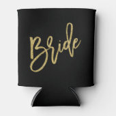 Bride Gold Glitter-script Blikjeskoeler (Voorkant)