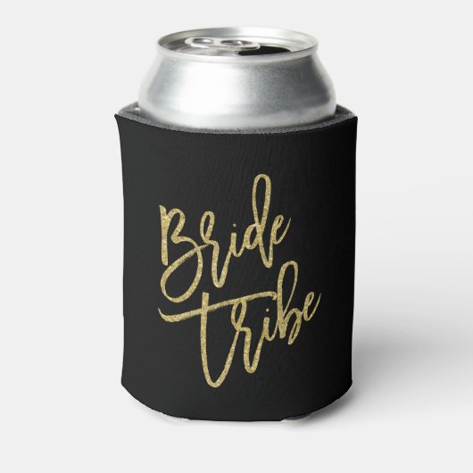 Bride Gold Glitter-script Blikjeskoeler (Blikje Achterkant)