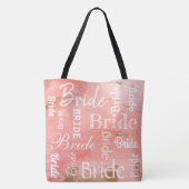 Bride Gold Melon Script Modern Wedding Tote Bag (Achterkant)