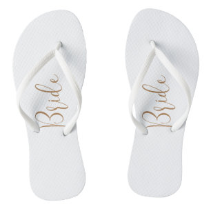 Bride Gold Script Teenslippers