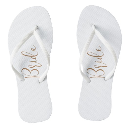 Bride Gold Script Teenslippers (Voetbed)