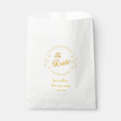 Bride Gold Wedding Elegant Classic Personaliseren Bedankzakje (Voorkant)