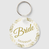 Bride Gold Wedding Sleutelhanger (Voorkant)