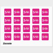 Bride Gouden Datum Hart Persoonlijk Vierkante Sticker (Vel)