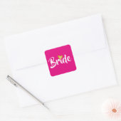 Bride Gouden Datum Hart Persoonlijk Vierkante Sticker (Envelop)