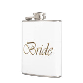 Bride, gouden schrift elegant chic white heupfles (Links)