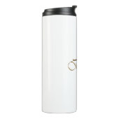 Bride, gouden schrift elegant chic white thermosbeker (Gedraaid links)
