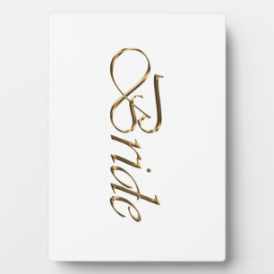 Bride, gouden schrift elegant witte kleurige tabel fotoplaat