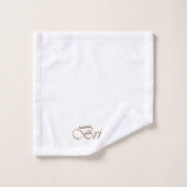 Bride, gouden schrift elegante witte kerkbruiloft bad handdoek (Wasdoekje)