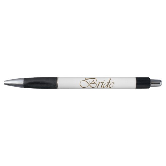 Bride, gouden schrift elegante witte kerkbruiloft pen (Voorkant)