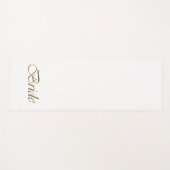 Bride, gouden schrift elegante witte kerkbruiloft yogamat (Voorkant (horizontaal))
