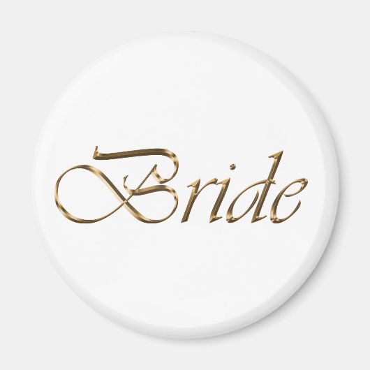 Bride, gouden script Bachelorette Party Magneet (Voorkant)